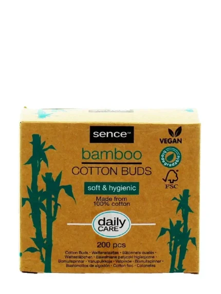 Sence Beauty Betisoare igienice 200 buc Bamboo Soft&Hygienic