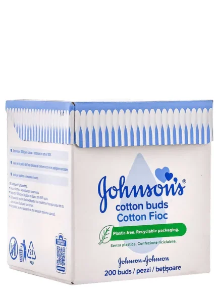 Johnson's Baby Betisoare igienice din bumbac 200 buc