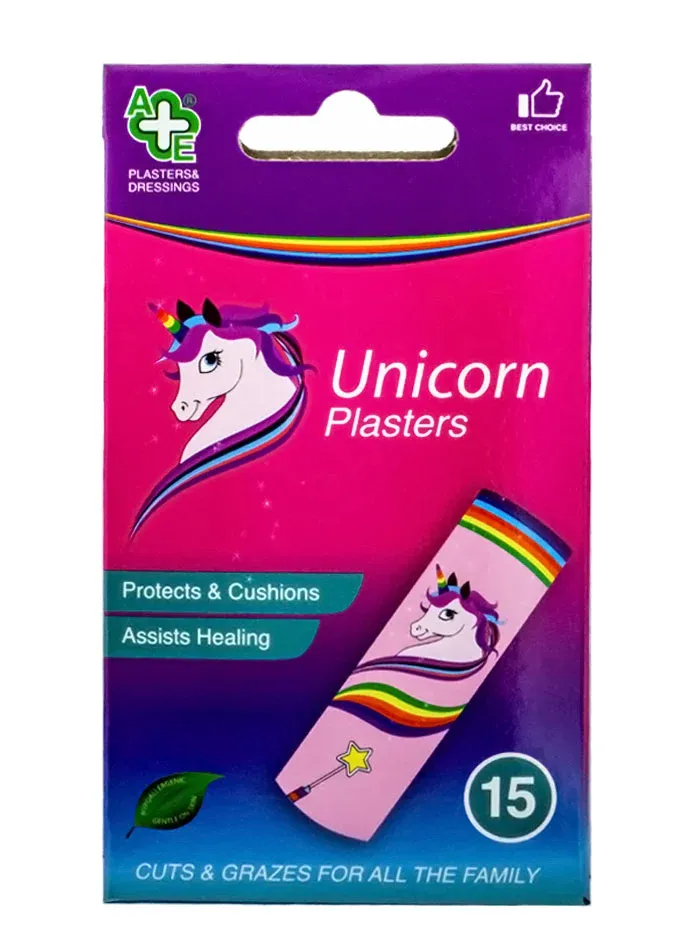 A+E Plasturi pentru copii 15 buc Unicorn - Image 1