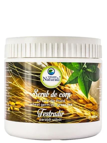Tofamin Naturali Scrub de corp 450 ml Wheat Germ Oil,Green Tea