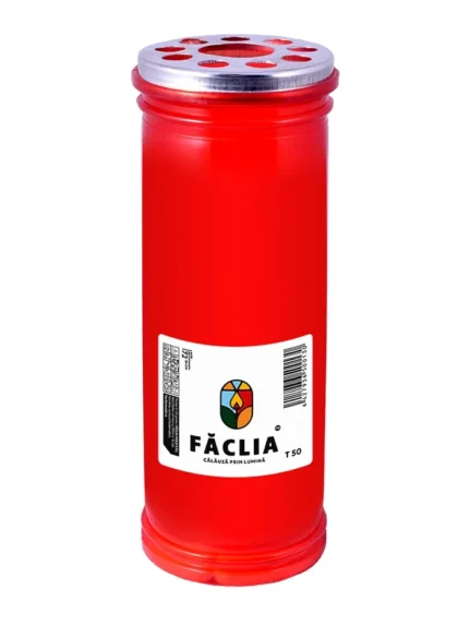 Faclia Candela plastic cu capac Antivant T50, 72 h timp de ardere