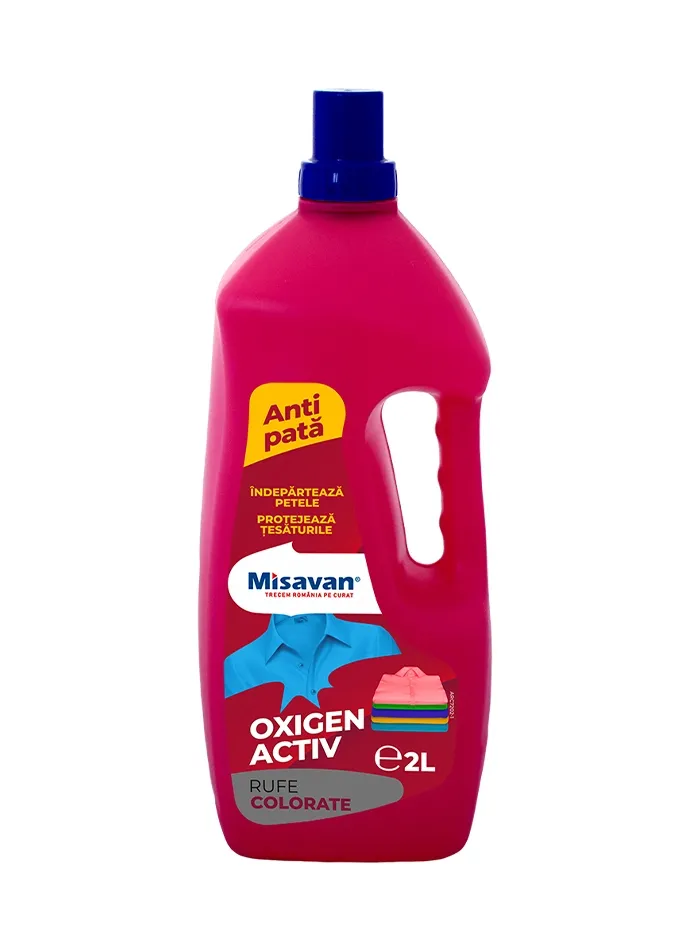 Misavan Solutie indepartare pete 2 L Rufe Colorate Oxigen Activ - Image 1